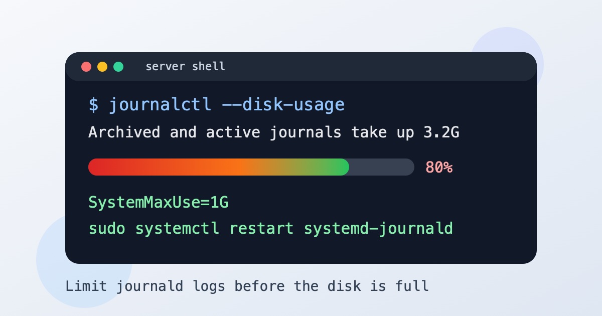 Linux 日志把磁盘占满怎么办？试试限制 journald 大小